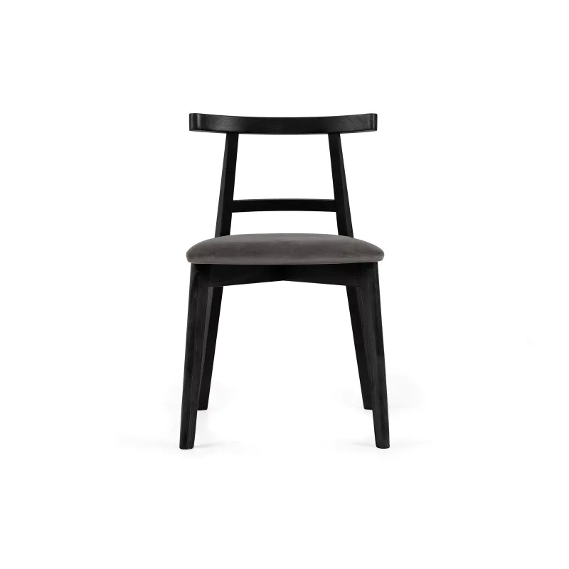 Kėdė LILIE, pilka/juoda, 47x45x76,5 cm