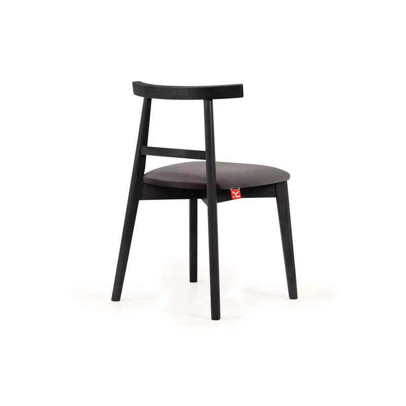 Kėdė LILIE, pilka/juoda, 47x45x76,5 cm