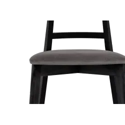 Kėdė LILIE, pilka/juoda, 47x45x76,5 cm