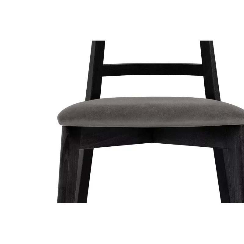 Kėdė LILIE, pilka/juoda, 47x45x76,5 cm