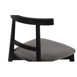 Kėdė LILIE, pilka/juoda, 47x45x76,5 cm