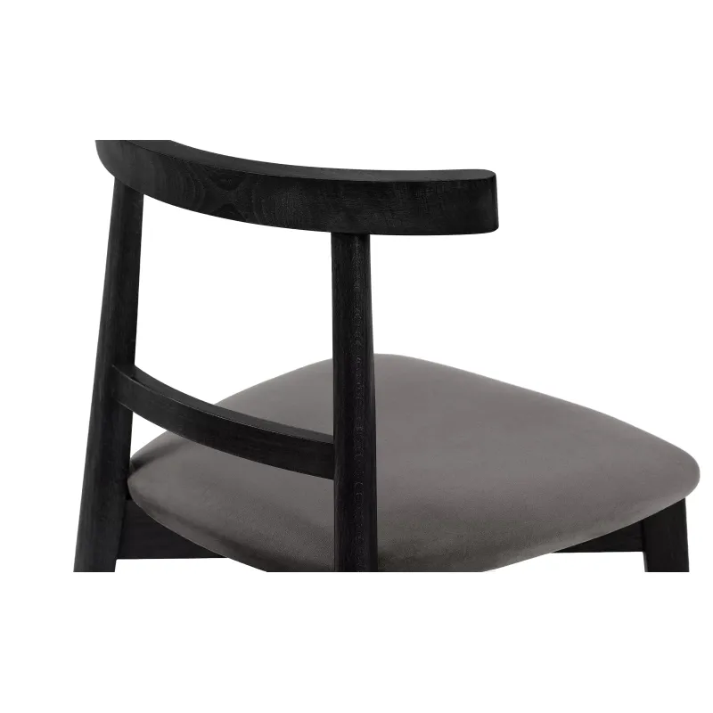 Kėdė LILIE, pilka/juoda, 47x45x76,5 cm