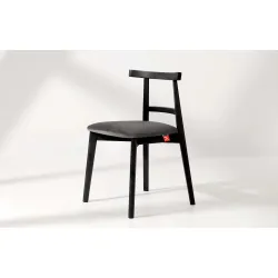 Kėdė LILIE, pilka/juoda, 47x45x76,5 cm