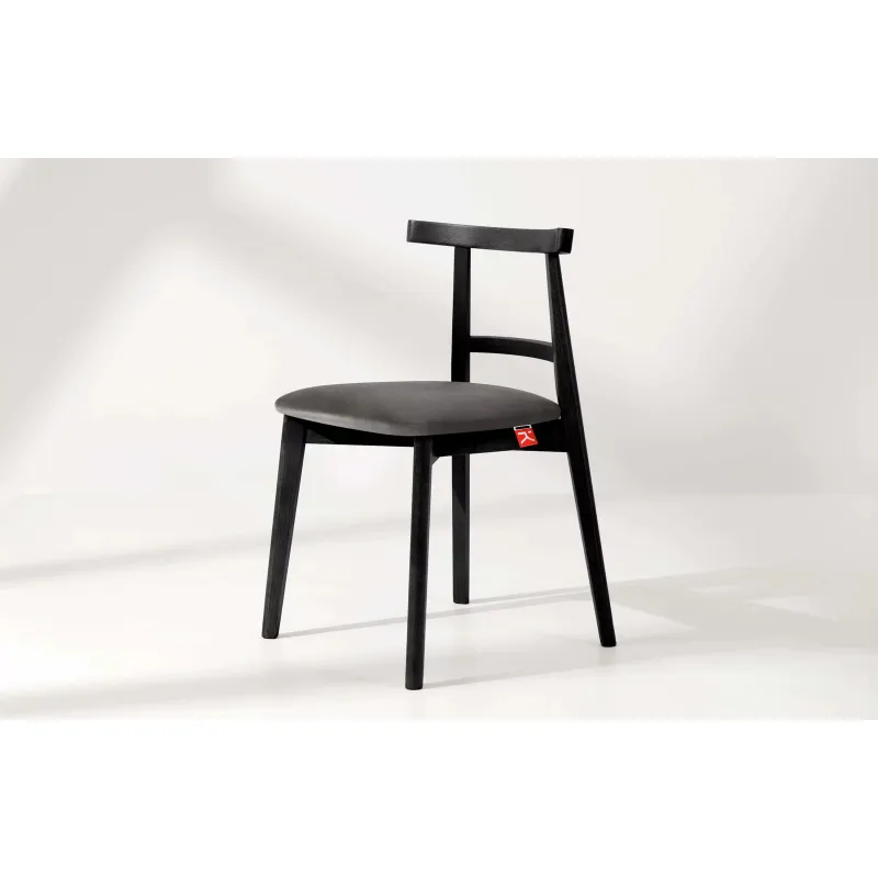 Kėdė LILIE, pilka/juoda, 47x45x76,5 cm