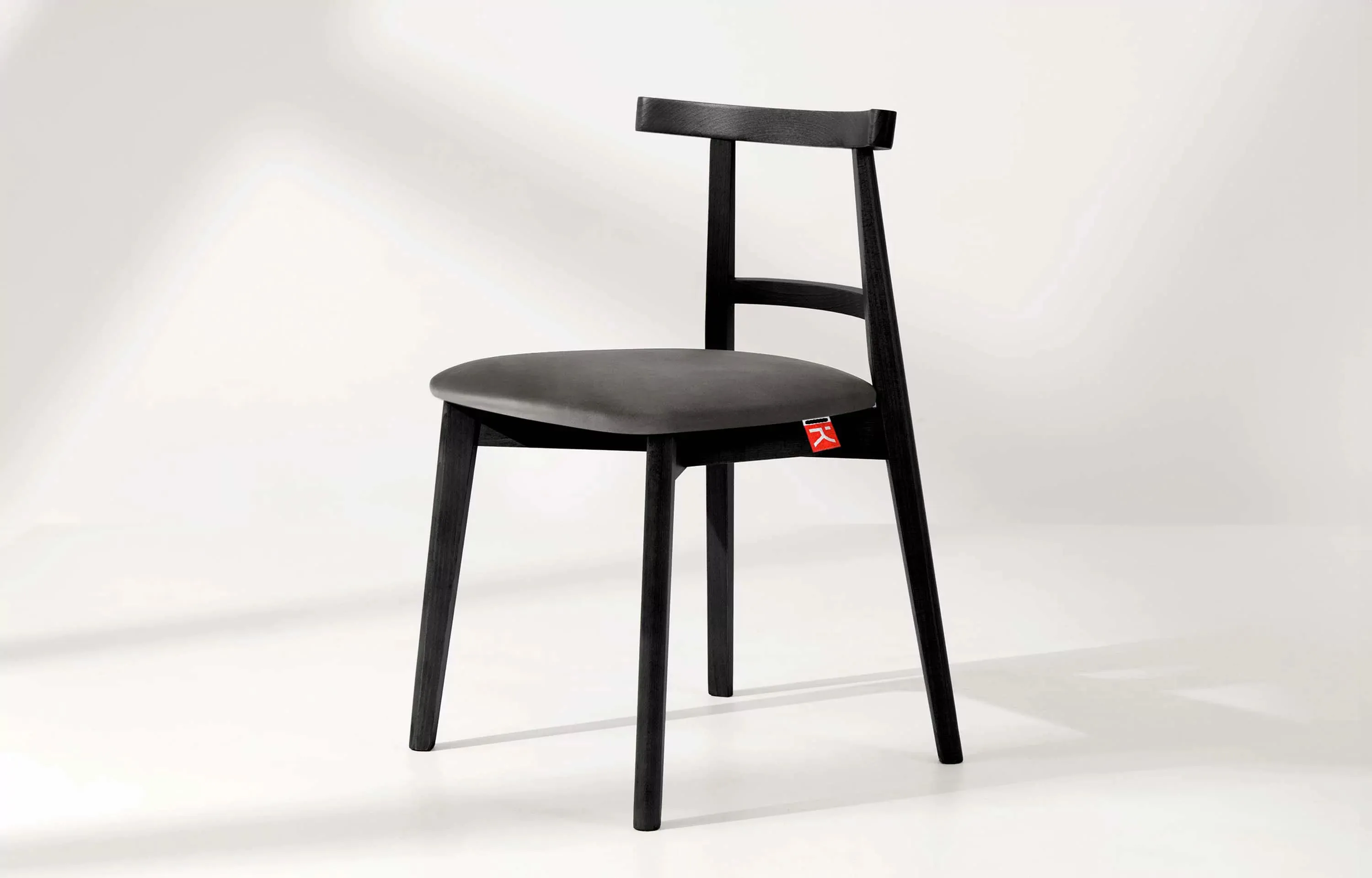 Kėdė LILIE, pilka/juoda, 47x45x76,5 cm