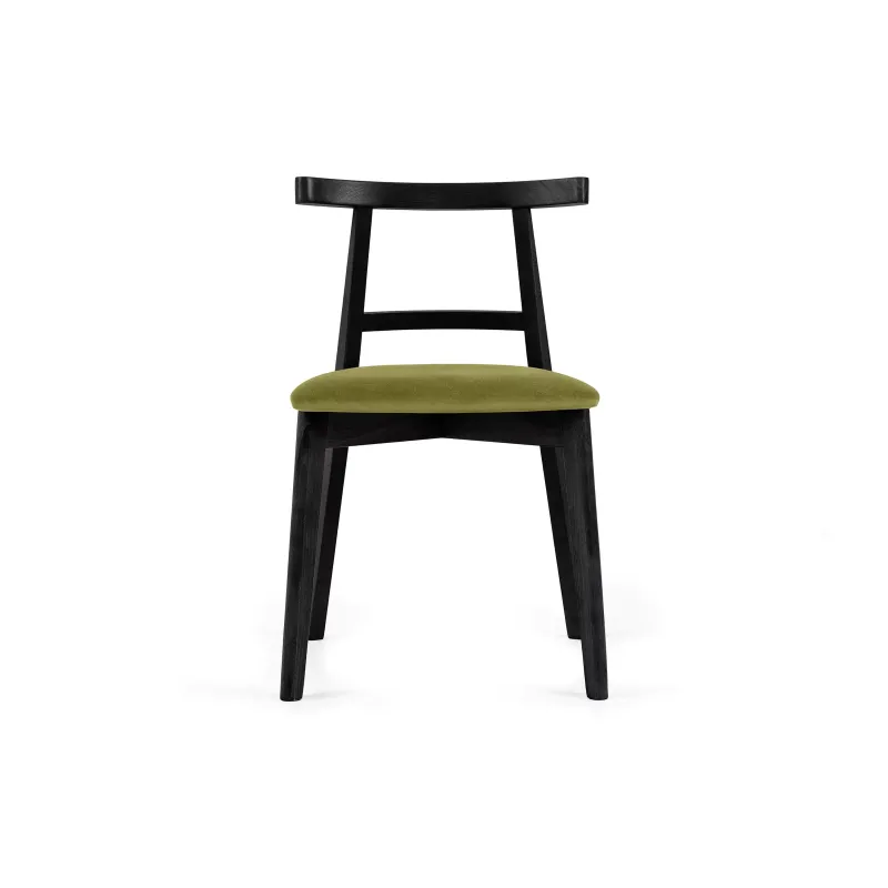 Kėdė LILIE, alyvuogių/juoda, 47x45x76,5 cm