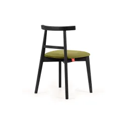 Kėdė LILIE, alyvuogių/juoda, 47x45x76,5 cm