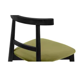 Kėdė LILIE, alyvuogių/juoda, 47x45x76,5 cm