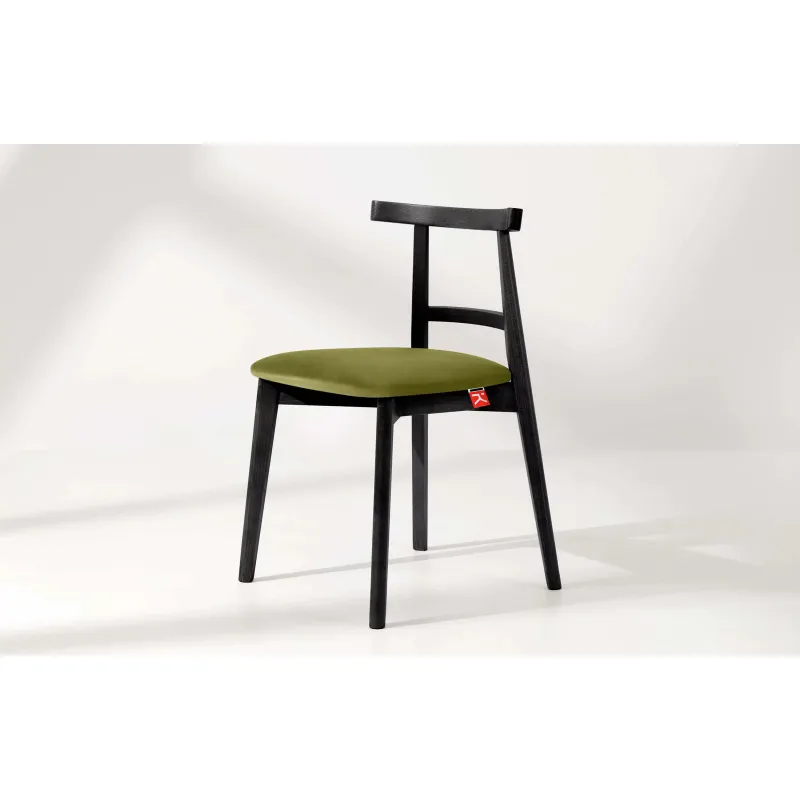 Kėdė LILIE, alyvuogių/juoda, 47x45x76,5 cm