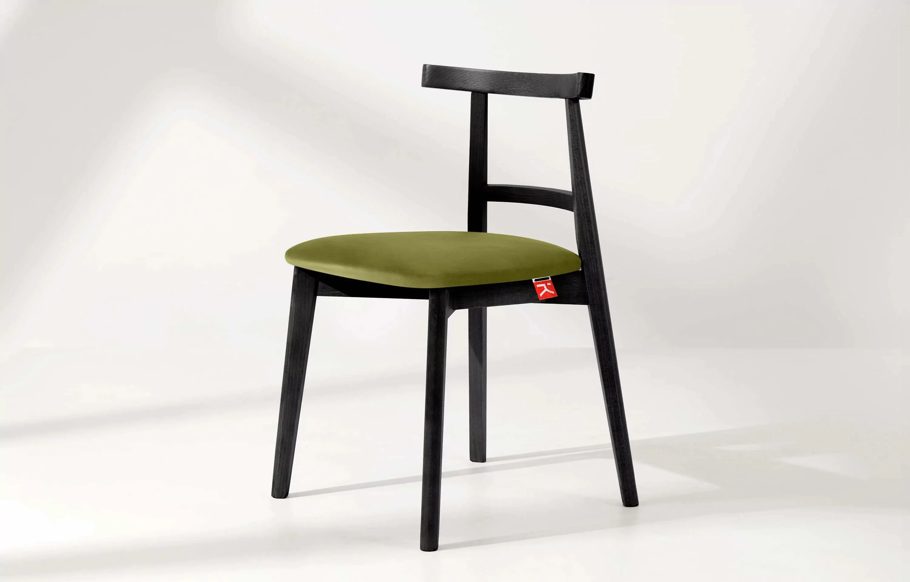 Kėdė LILIE, alyvuogių/juoda, 47x45x76,5 cm