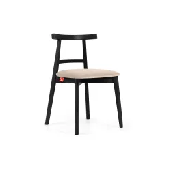 Kėdė LILIE, kreminė/juoda, 47x45x76,5 cm