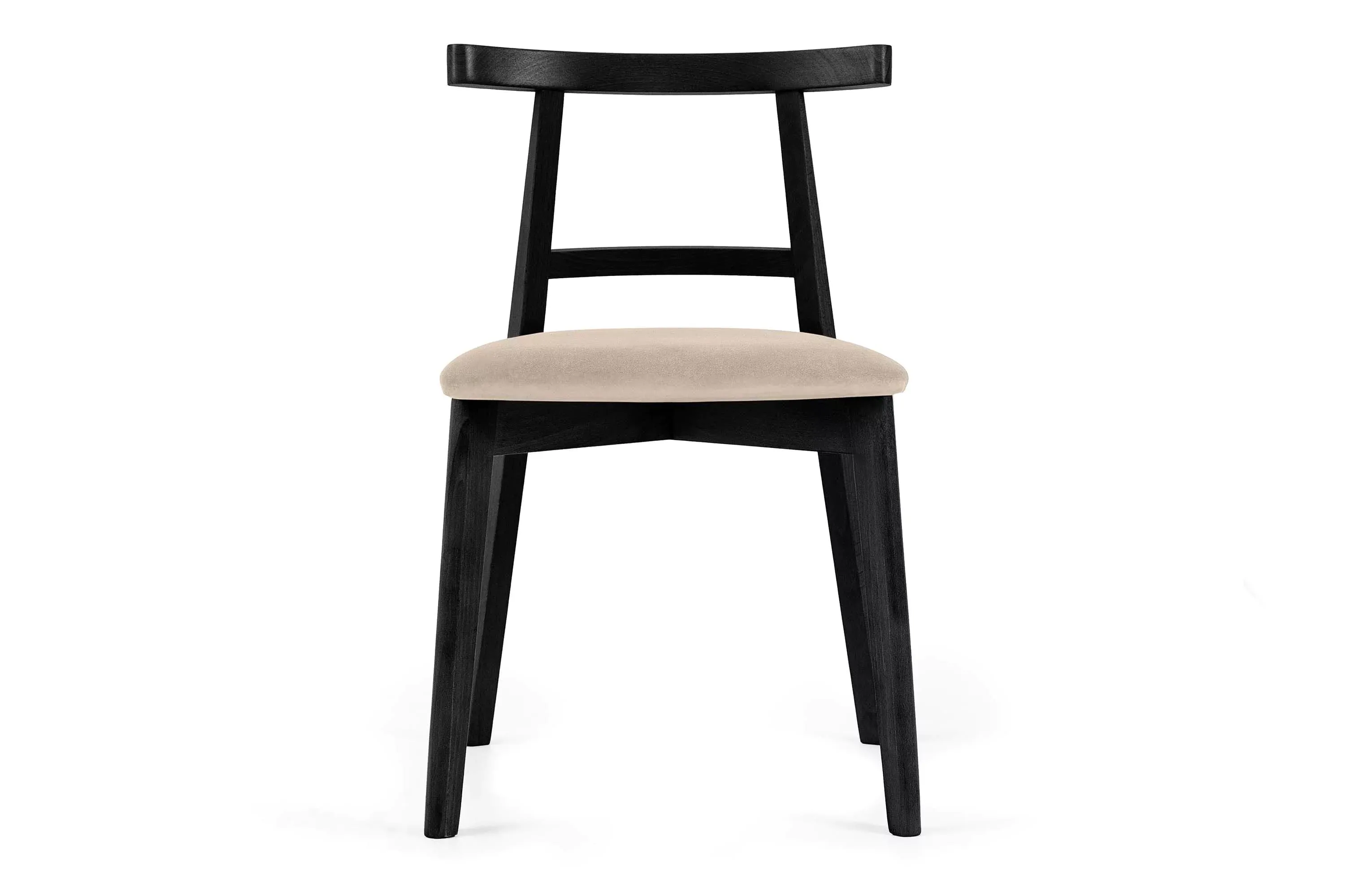 Kėdė LILIE, kreminė/juoda, 47x45x76,5 cm