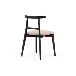 Kėdė LILIE, kreminė/juoda, 47x45x76,5 cm