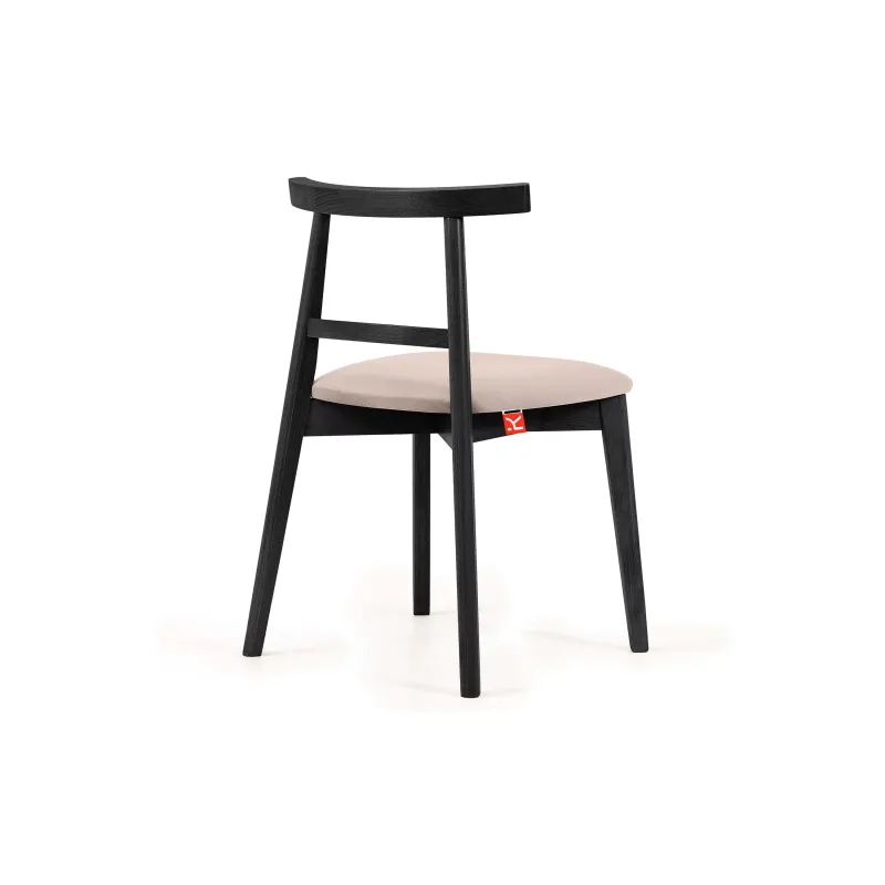 Kėdė LILIE, kreminė/juoda, 47x45x76,5 cm