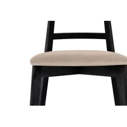 Kėdė LILIE, kreminė/juoda, 47x45x76,5 cm