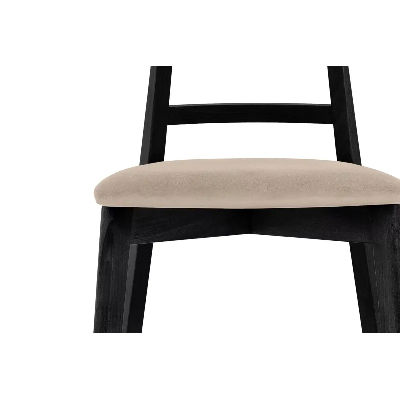 Kėdė LILIE, kreminė/juoda, 47x45x76,5 cm