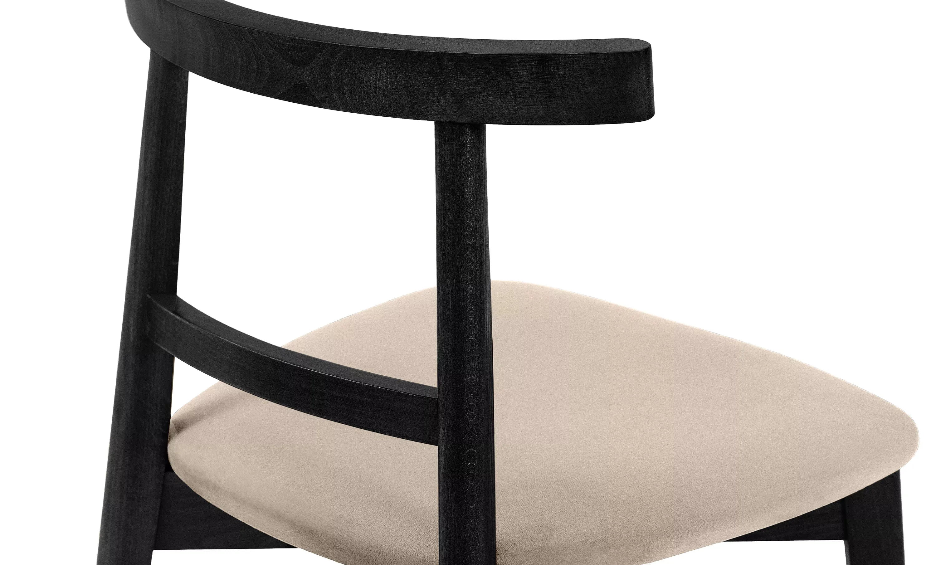 Kėdė LILIE, kreminė/juoda, 47x45x76,5 cm