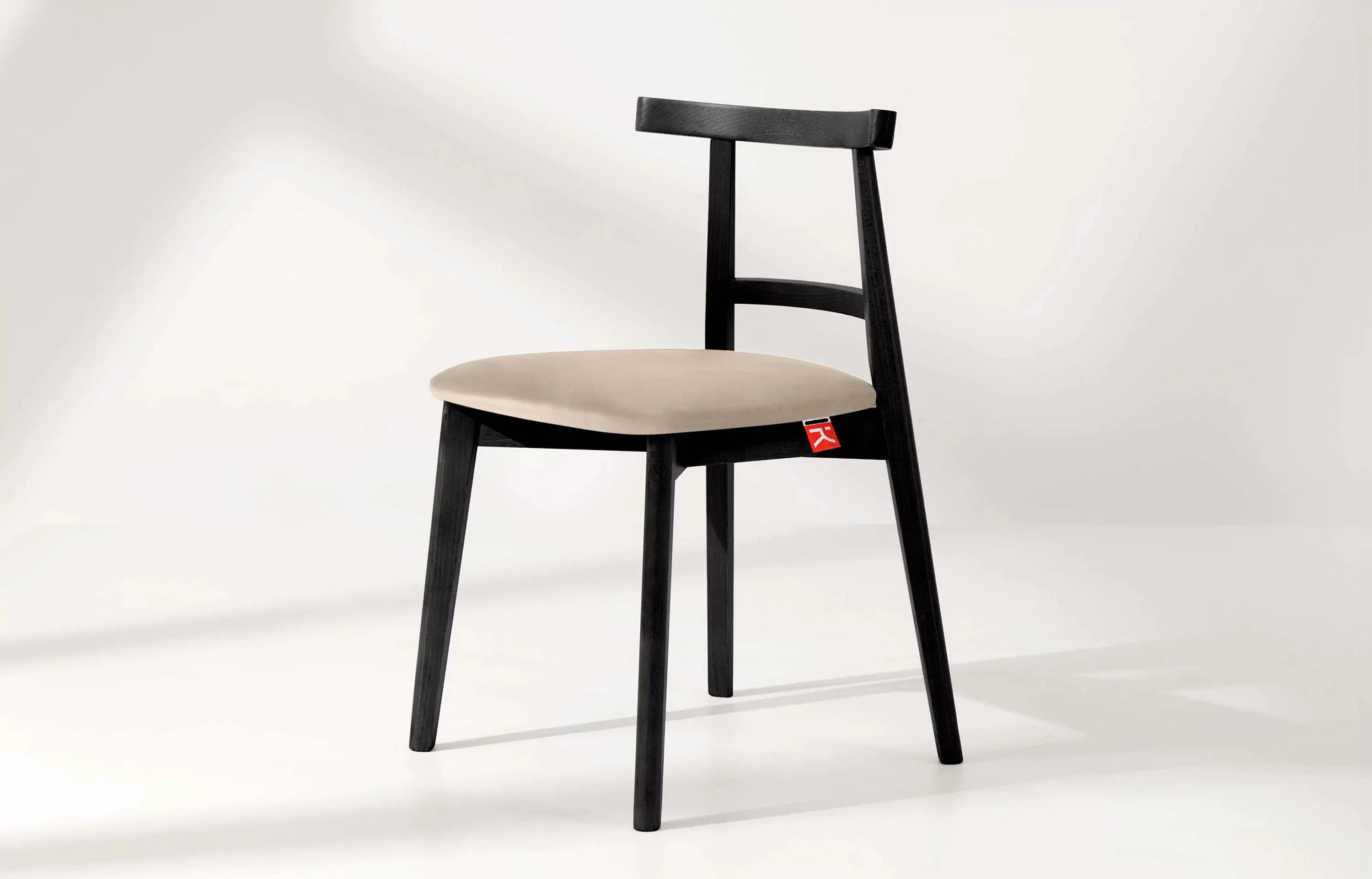 Kėdė LILIE, kreminė/juoda, 47x45x76,5 cm