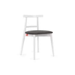 Kėdė LILIE, pilka/balta, 47x45x76,5 cm