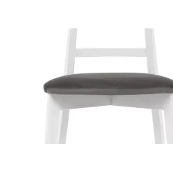 Kėdė LILIE, pilka/balta, 47x45x76,5 cm