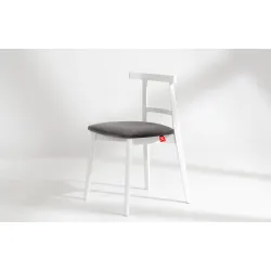 Kėdė LILIE, pilka/balta, 47x45x76,5 cm