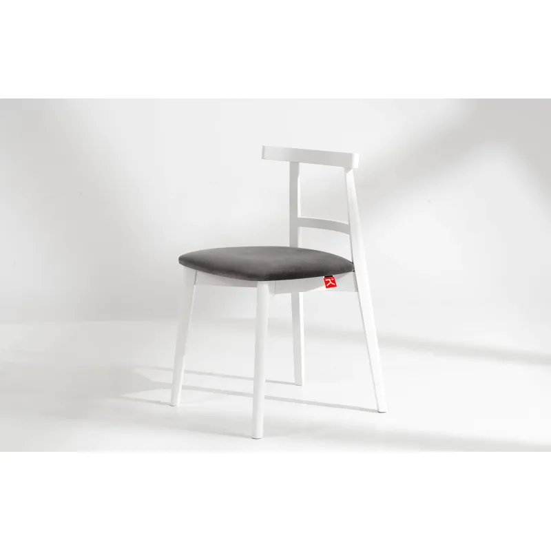 Kėdė LILIE, pilka/balta, 47x45x76,5 cm