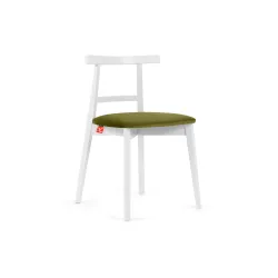 Kėdė LILIE, alyvuogių/balta, 47x45x76,5 cm