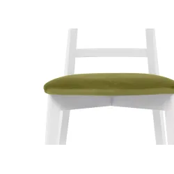 Kėdė LILIE, alyvuogių/balta, 47x45x76,5 cm