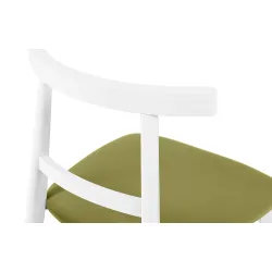 Kėdė LILIE, alyvuogių/balta, 47x45x76,5 cm