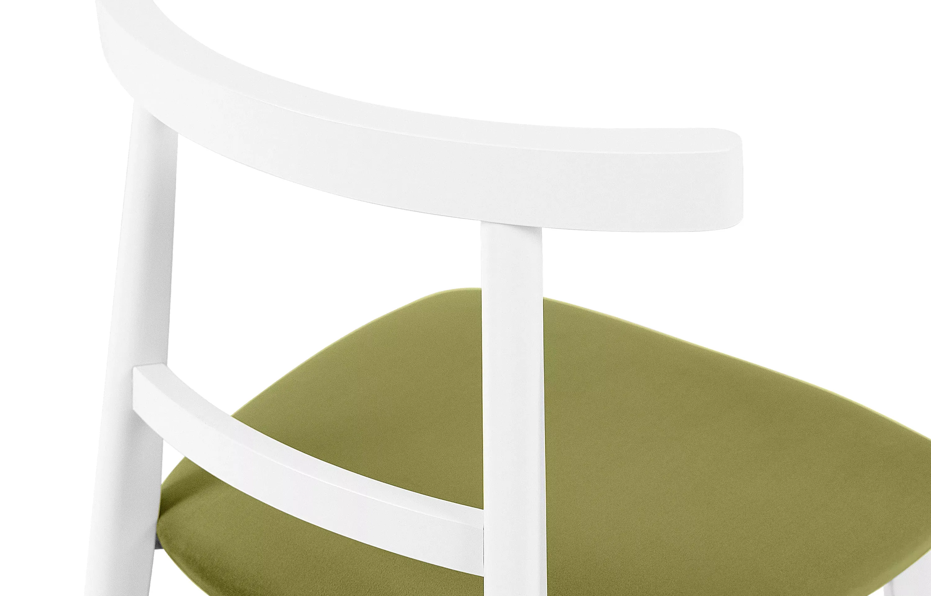 Kėdė LILIE, alyvuogių/balta, 47x45x76,5 cm