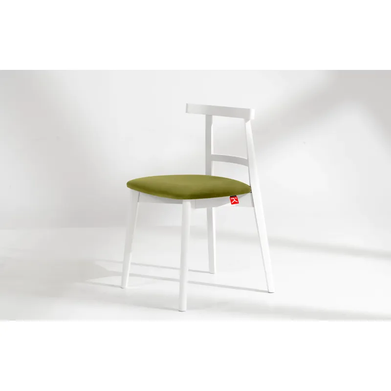 Kėdė LILIE, alyvuogių/balta, 47x45x76,5 cm