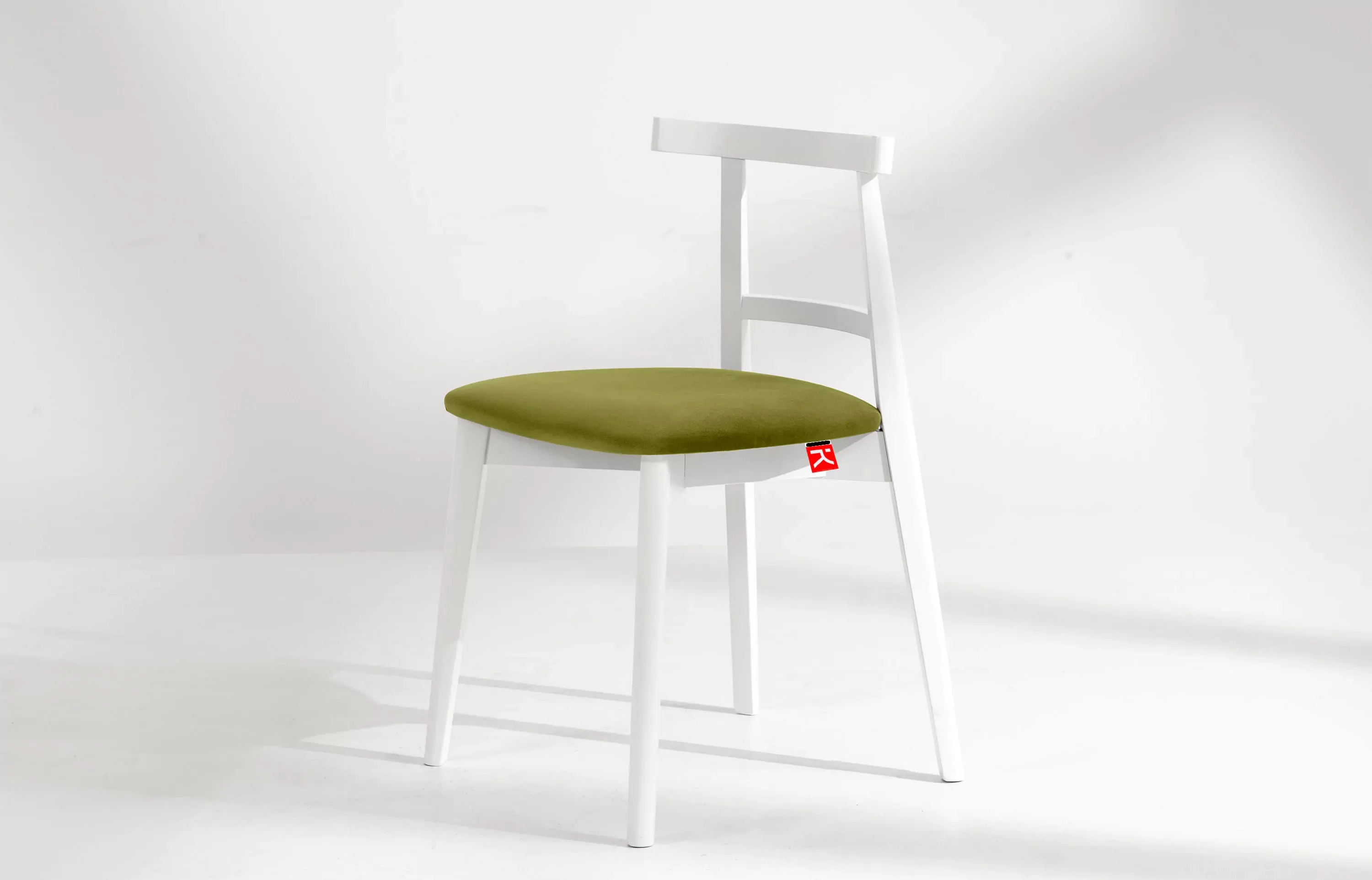 Kėdė LILIE, alyvuogių/balta, 47x45x76,5 cm