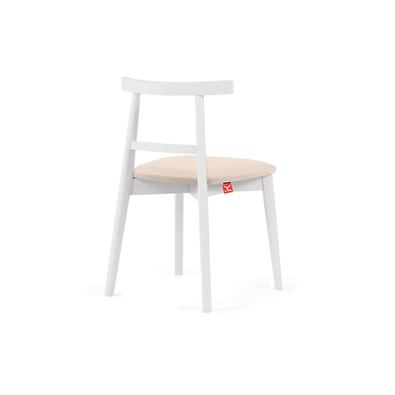 Kėdė LILIE, kreminė/balta, 47x45x76,5 cm