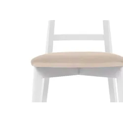 Kėdė LILIE, kreminė/balta, 47x45x76,5 cm