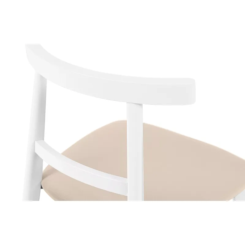 Kėdė LILIE, kreminė/balta, 47x45x76,5 cm