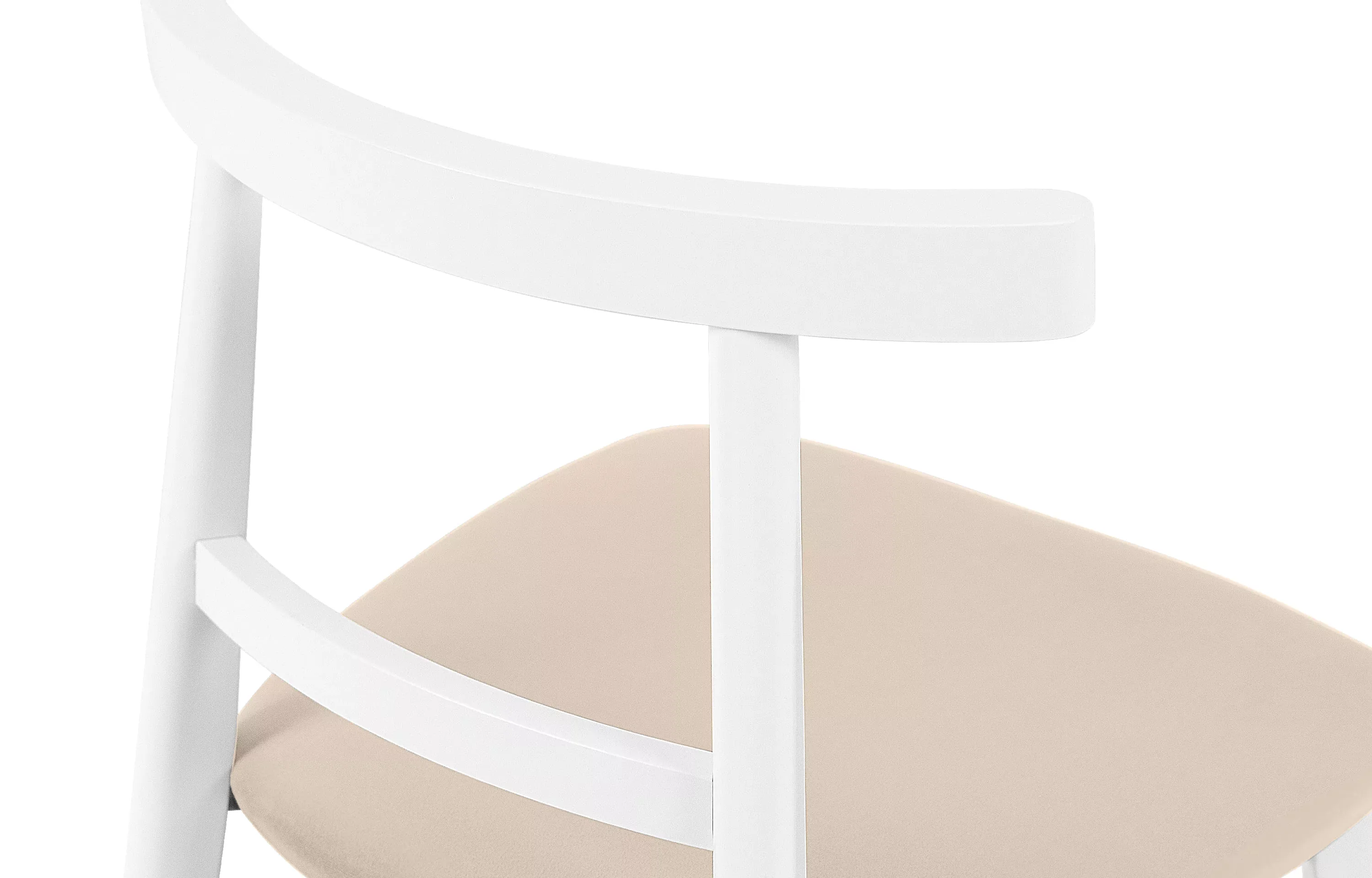Kėdė LILIE, kreminė/balta, 47x45x76,5 cm