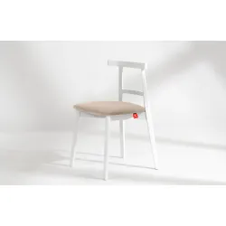 Kėdė LILIE, kreminė/balta, 47x45x76,5 cm