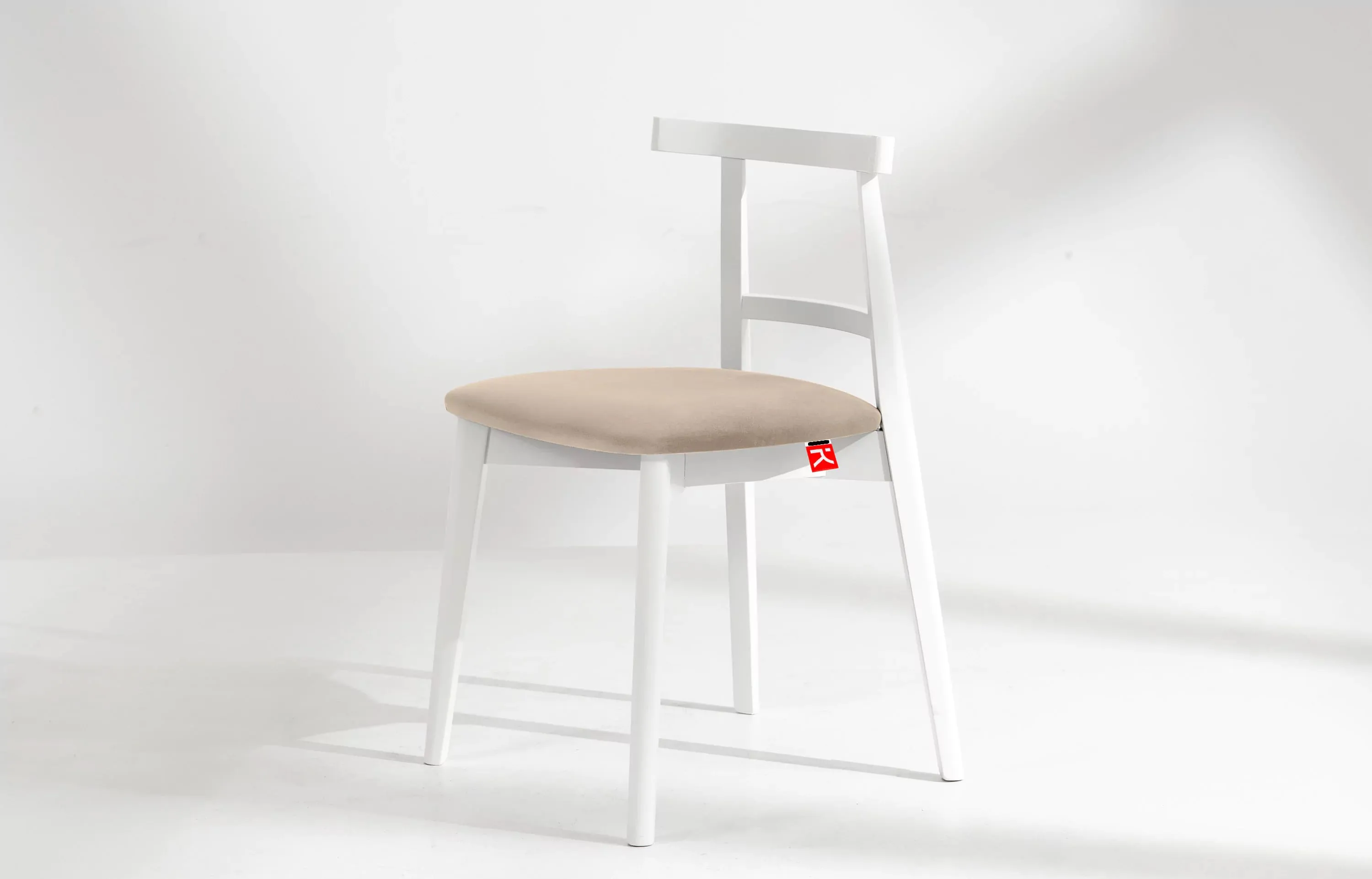 Kėdė LILIE, kreminė/balta, 47x45x76,5 cm