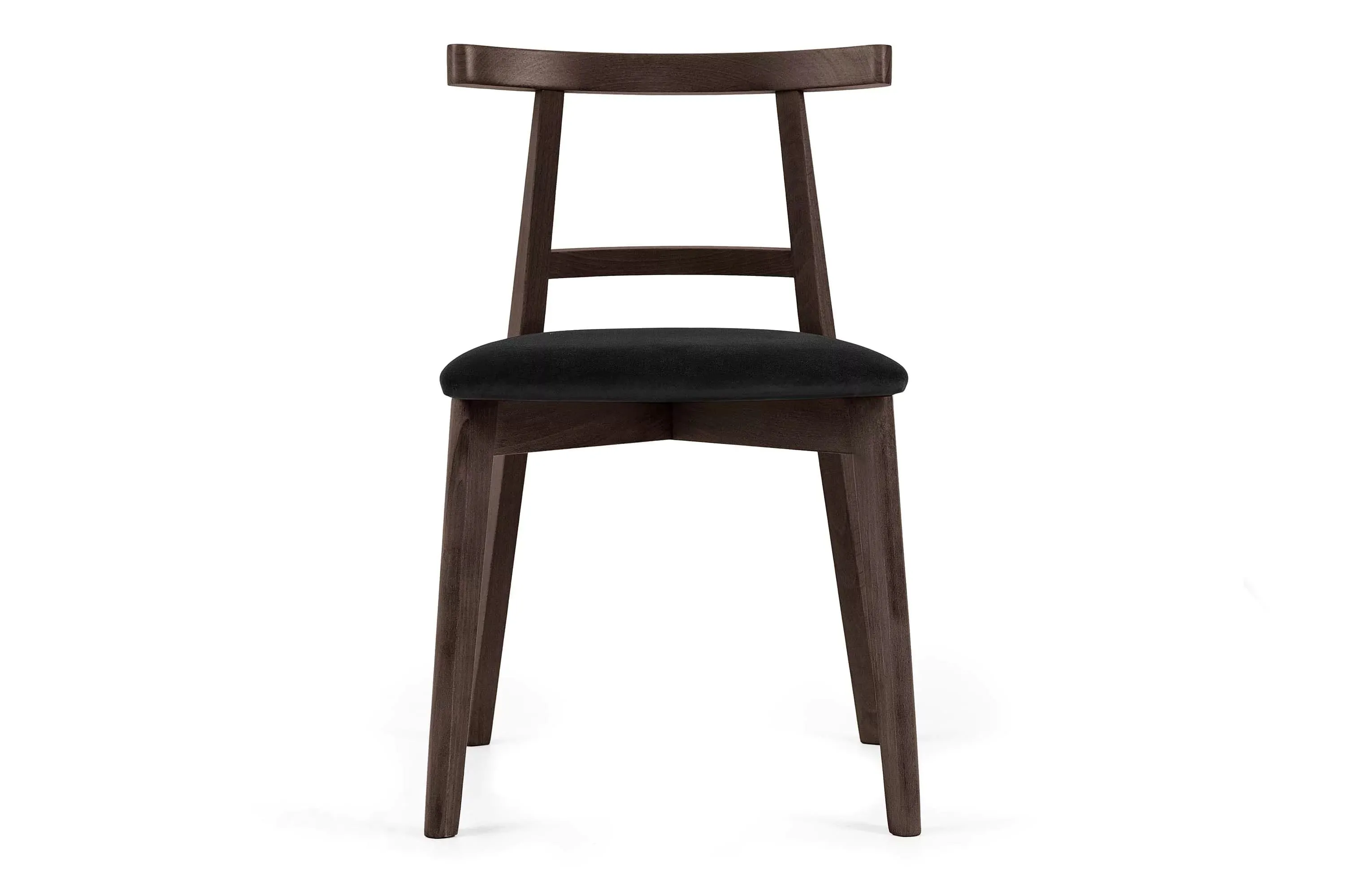 Kėdė LILIE, juoda/tamsaus riešutmedžio, 47x45x76,5 cm