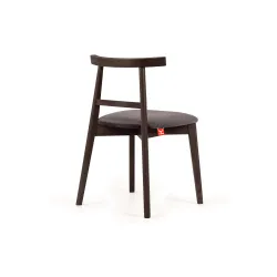 Kėdė LILIE, pilka/tamsaus riešutmedžio, 47x45x76,5 cm