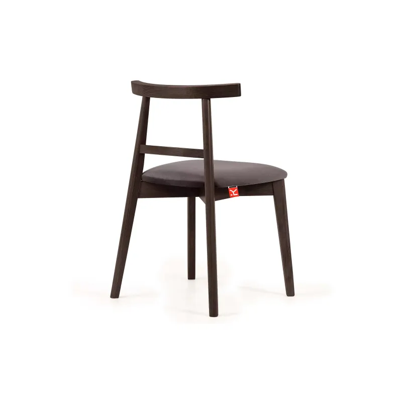 Kėdė LILIE, pilka/tamsaus riešutmedžio, 47x45x76,5 cm