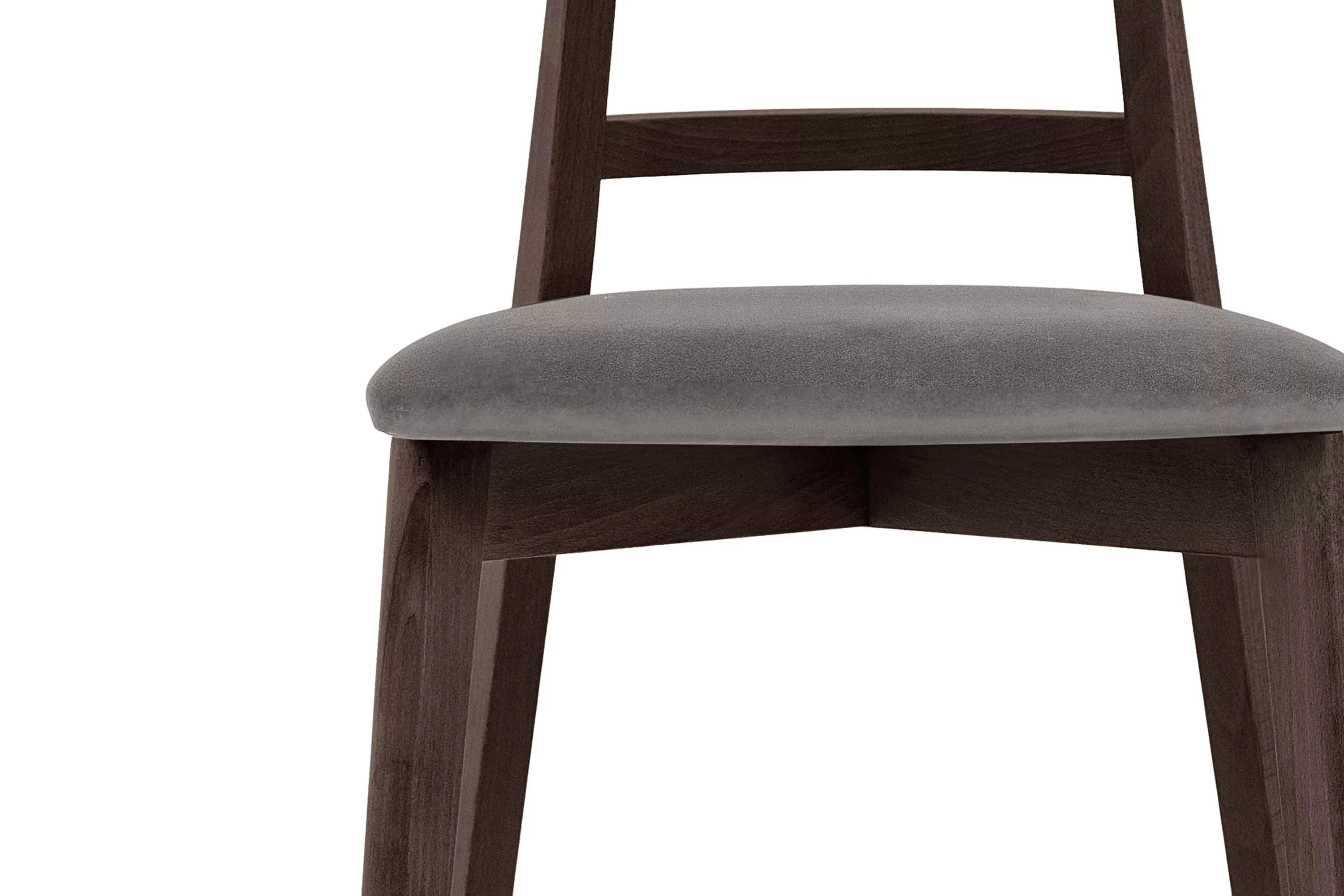 Kėdė LILIE, pilka/tamsaus riešutmedžio, 47x45x76,5 cm