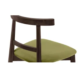 Kėdė LILIE, alyvuogių/tamsaus riešutmedžio, 47x45x76,5 cm