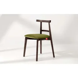 Kėdė LILIE, alyvuogių/tamsaus riešutmedžio, 47x45x76,5 cm