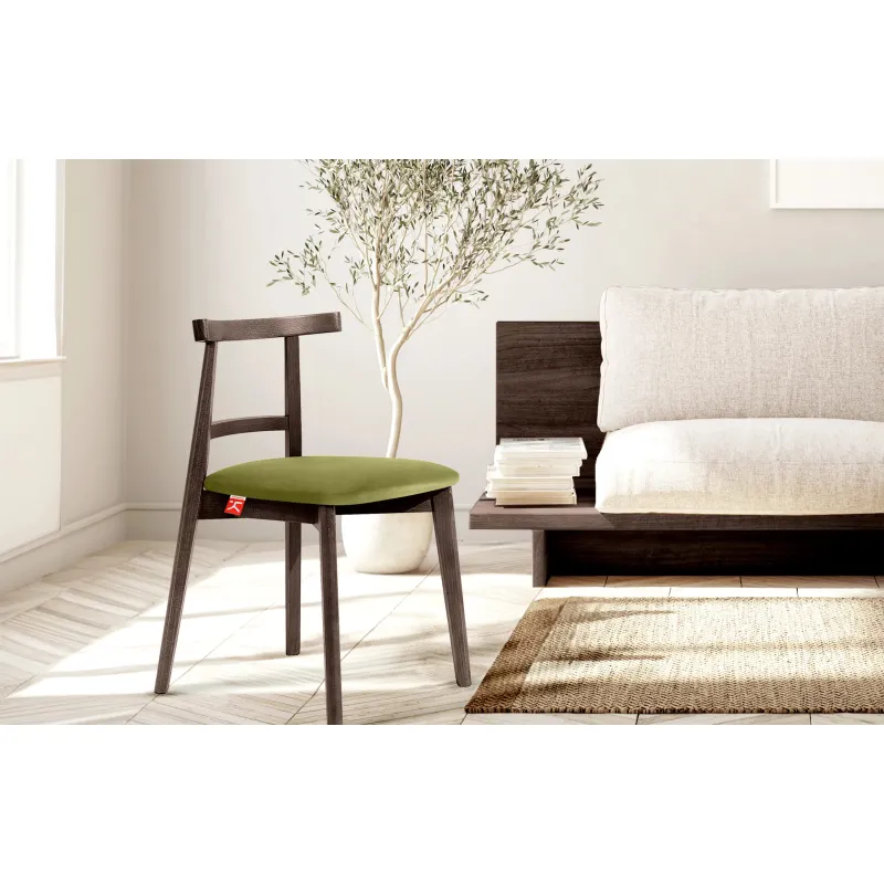 Kėdė LILIE, alyvuogių/tamsaus riešutmedžio, 47x45x76,5 cm