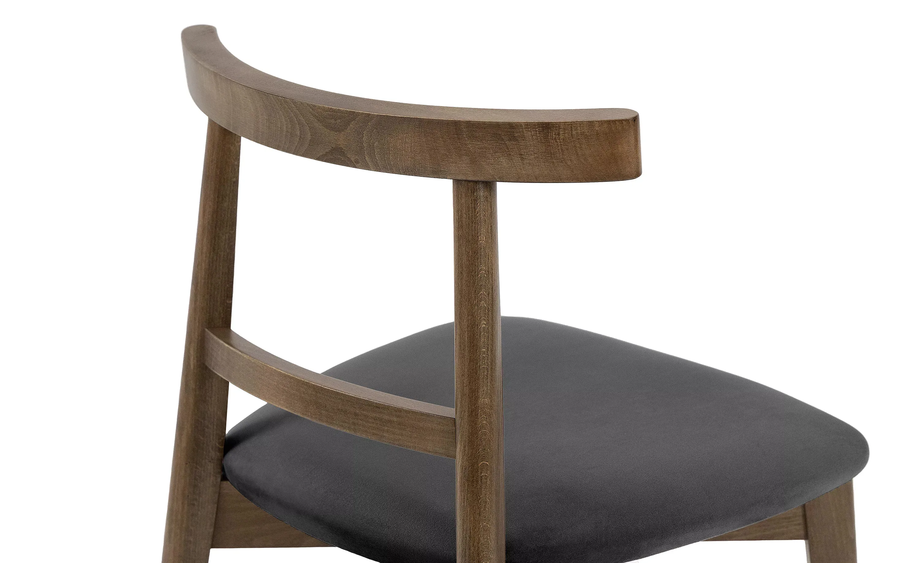 Kėdė LILIE, grafito/tamsaus ąžuolo, 47x45x76,5 cm