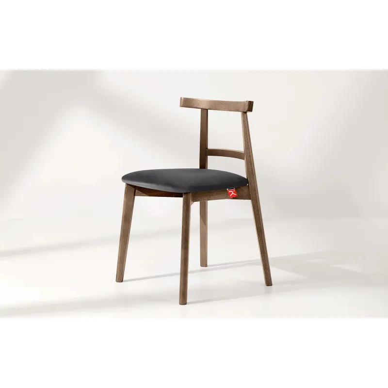 Kėdė LILIE, grafito/tamsaus ąžuolo, 47x45x76,5 cm