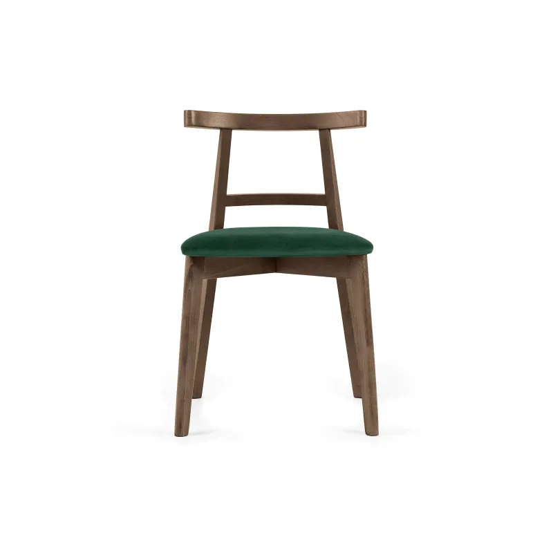 Kėdė LILIE, žalia/tamsaus ąžuolo, 47x45x76,5 cm