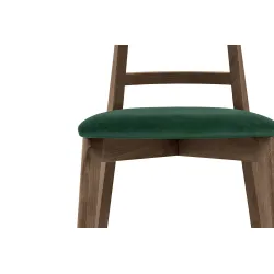Kėdė LILIE, žalia/tamsaus ąžuolo, 47x45x76,5 cm