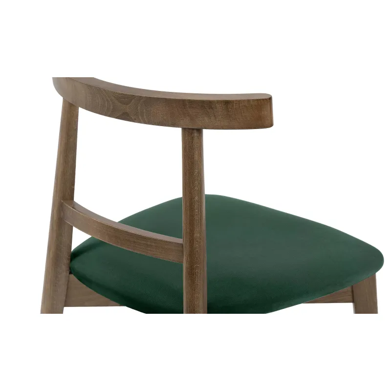Kėdė LILIE, žalia/tamsaus ąžuolo, 47x45x76,5 cm
